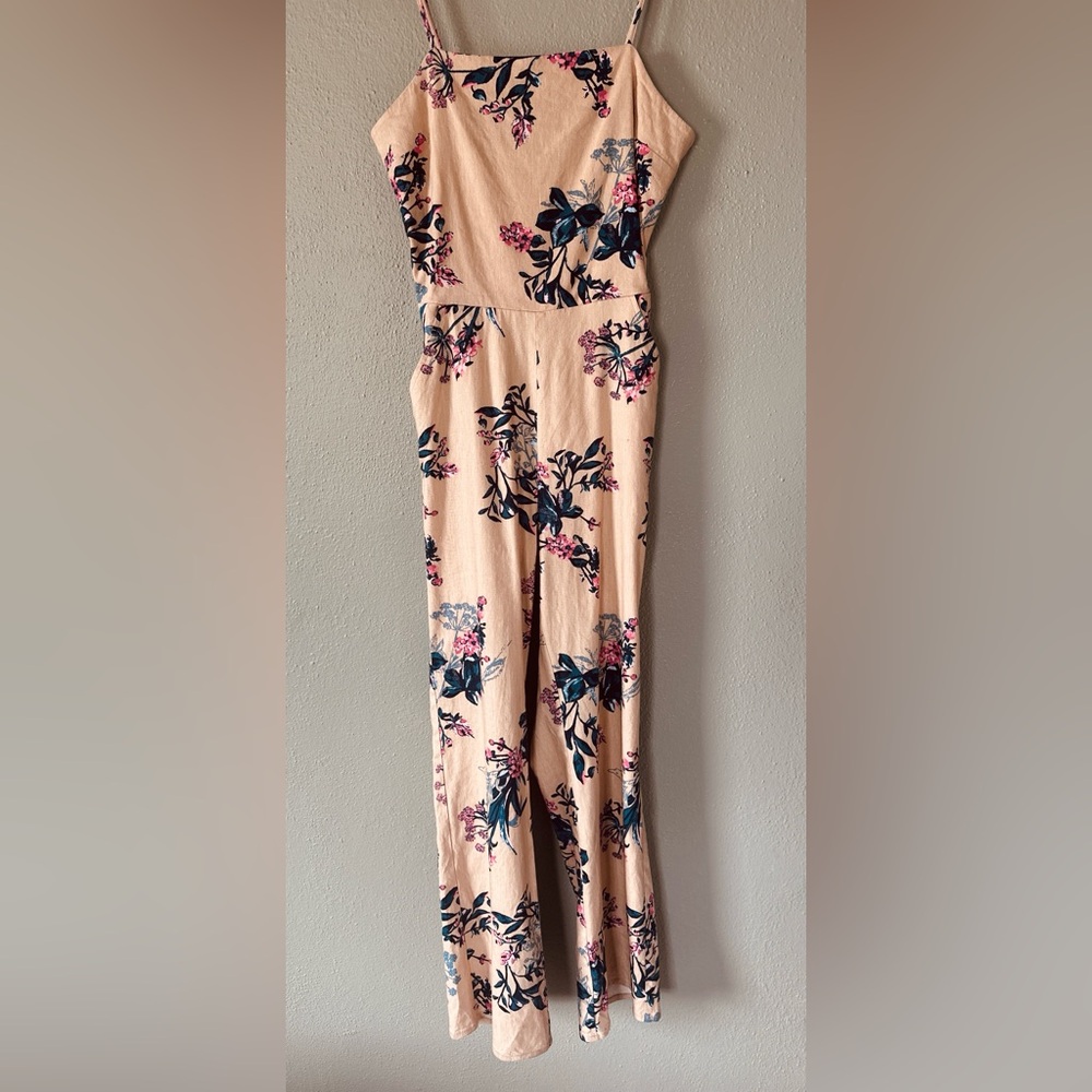 LEITH Cropped Linen Floral Jumpsuit | S - Picture 5 of 14